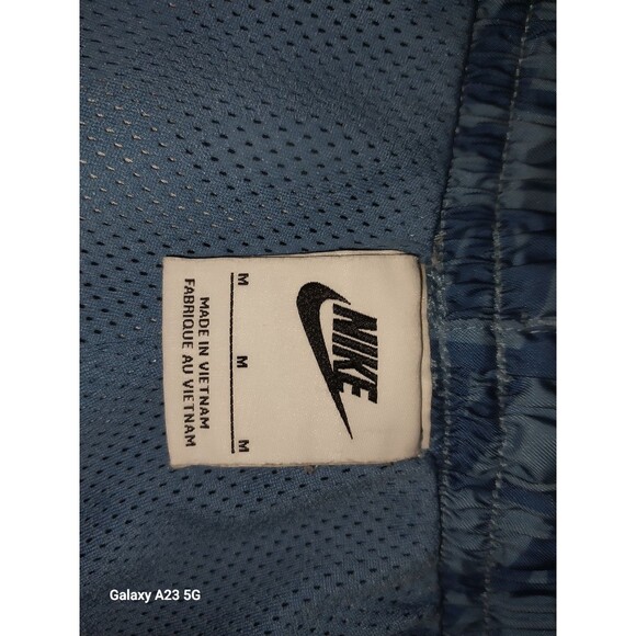 Nike Men's Medium Blue Swim Shorts Mesh Lined All Over Print - Picture 4 of 5